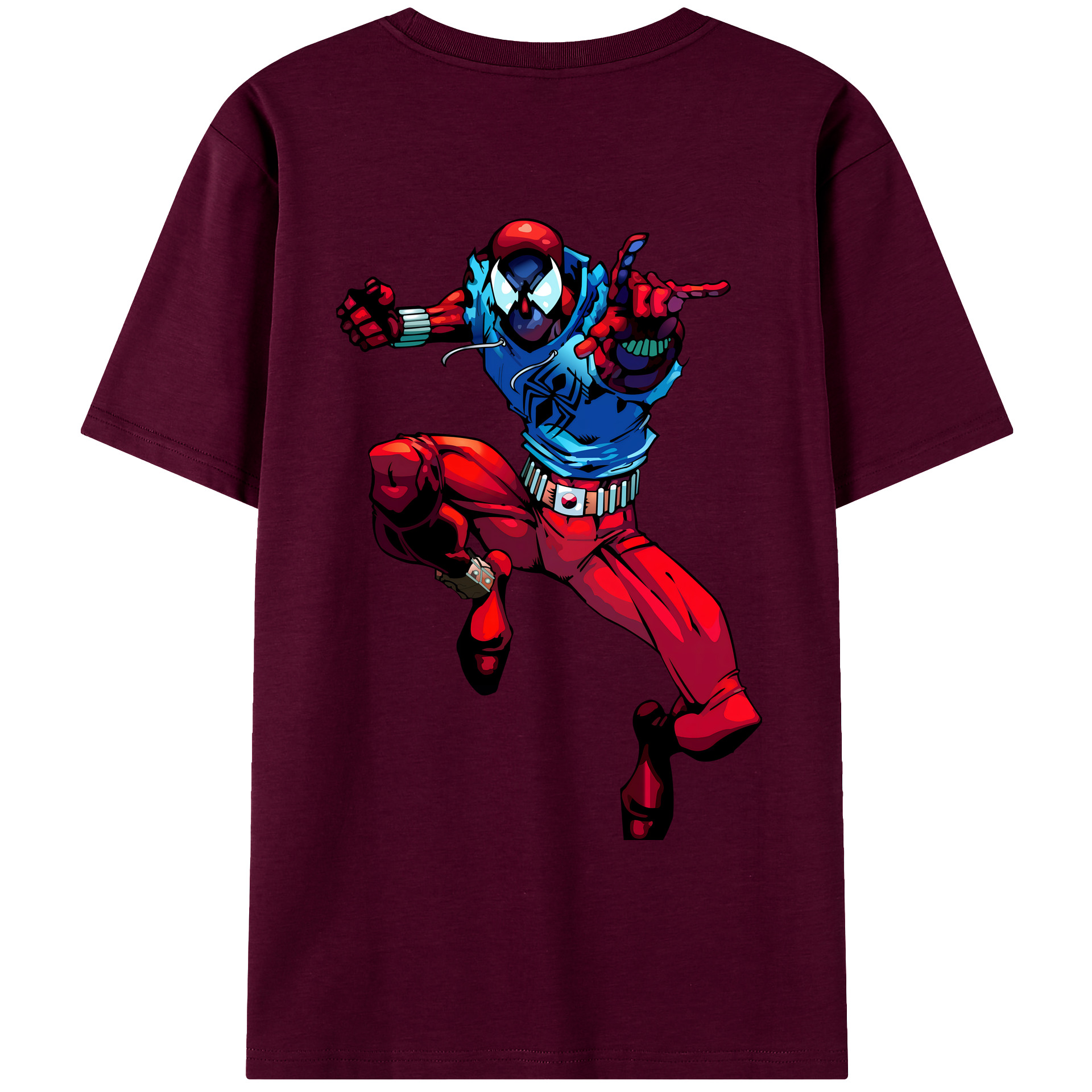 （画像用） Spider Man スパイダーマン レディース半袖Tシャツ(バックプリント)